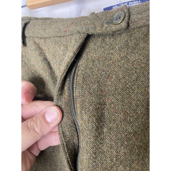 Vintage Pendleton 100% Virgin Wool Pants Womens Green Cropped Modified Size 16 - Picture 6 of 16